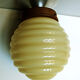 Pale yellow opaline ceiling lamp
