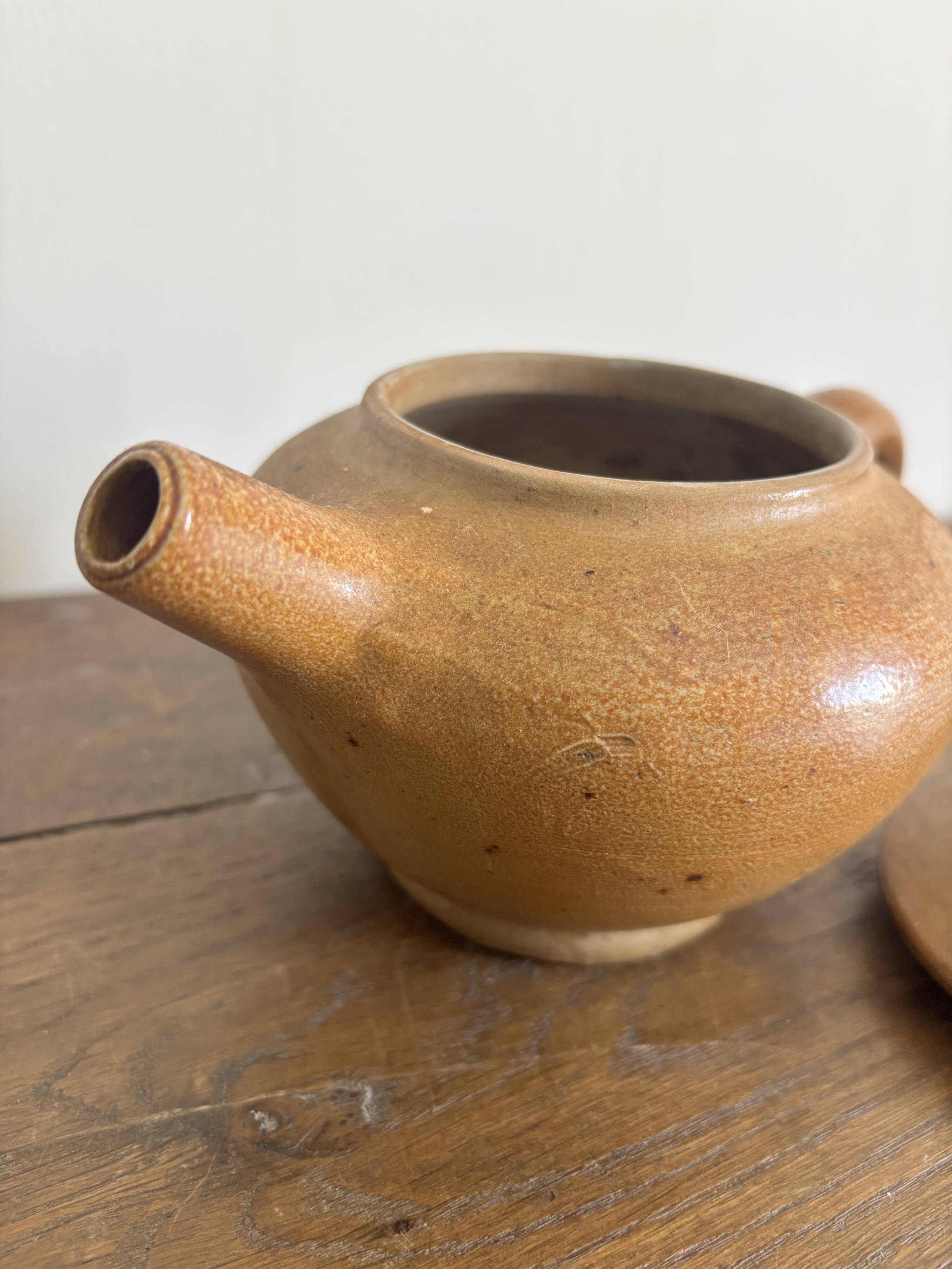 Set of French artisanal stoneware ceramics – 1960s