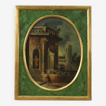 Painting Architectural Caprice From 18th Century