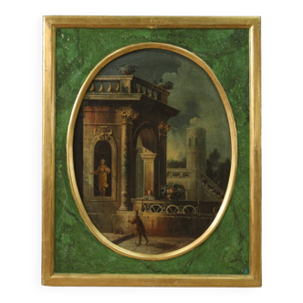 Painting Architectural Caprice From 18th Century