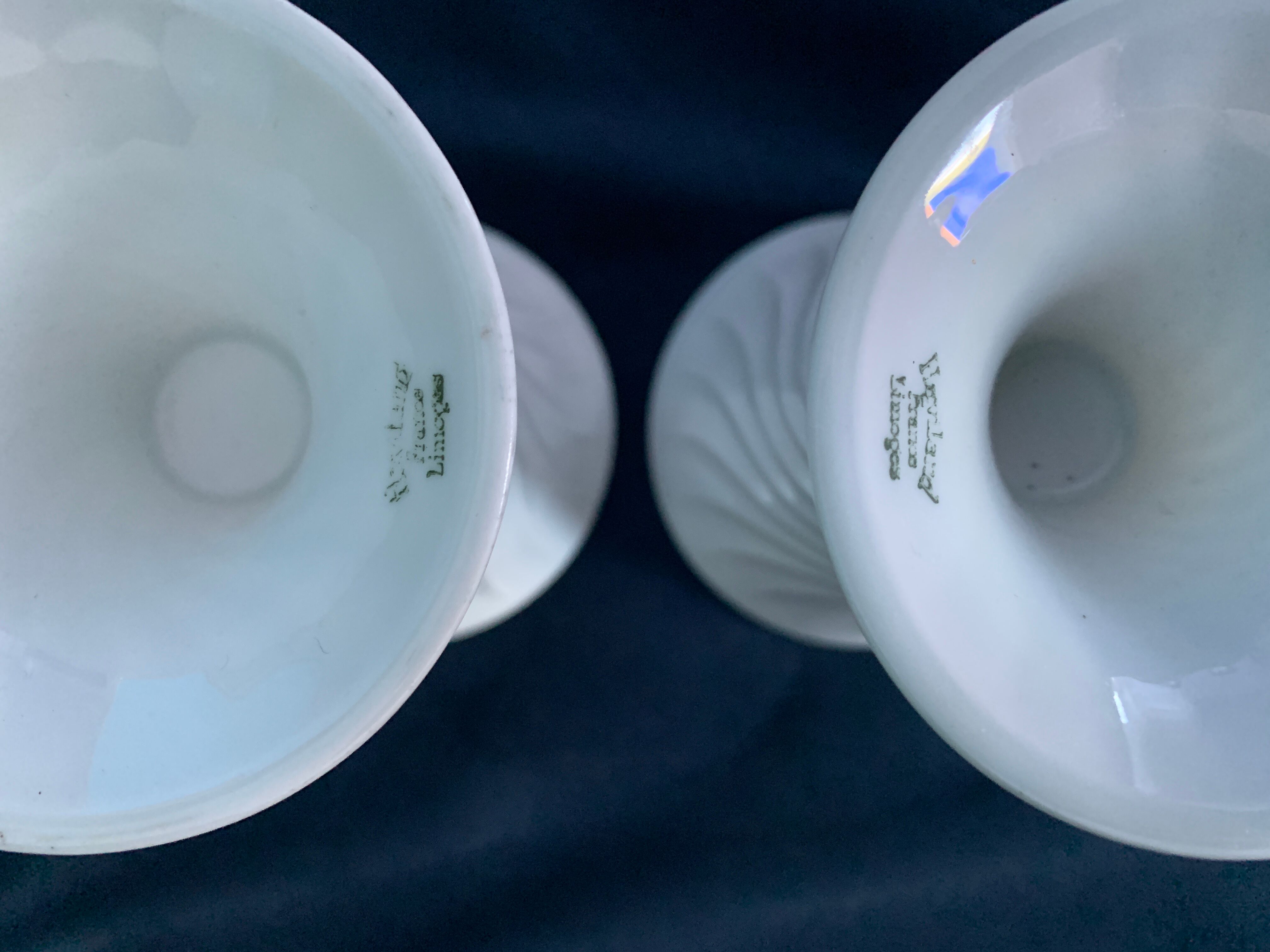 Pair of Haviland mazagrans in Limoges porcelain
