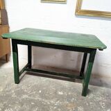 Old green farm table