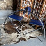 Paire de chaises bleues