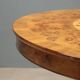 Round walnut table with marquetry of Vittorio Emanuele II