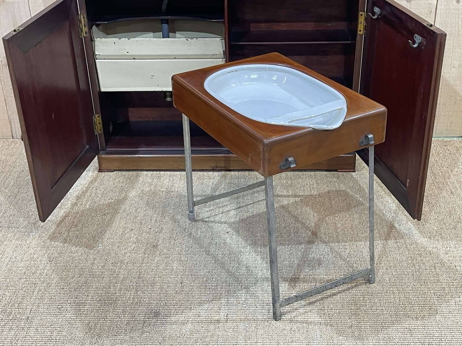 1930s mahogany boat cabin toilet furniture
