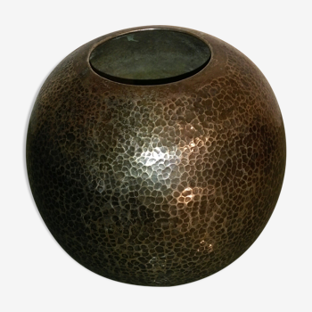 Hammered ball vase