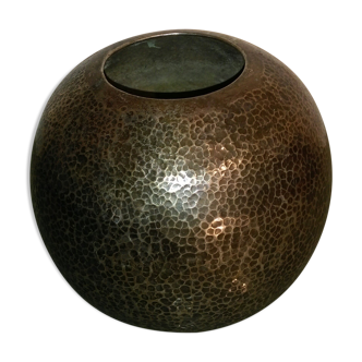 Hammered ball vase