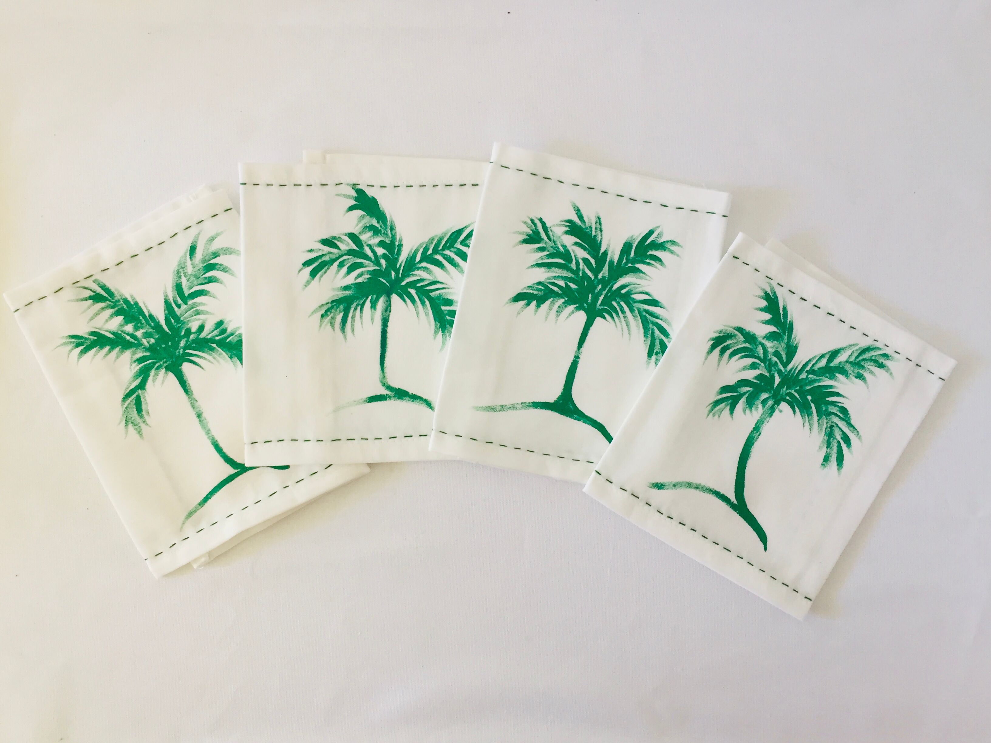 Hand-painted napkins palm tree 🌴