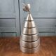 Suspension vintage brushed aluminium concentric – Space Age design from the 70s