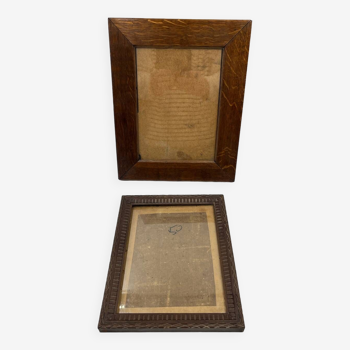 Set of two wooden frames