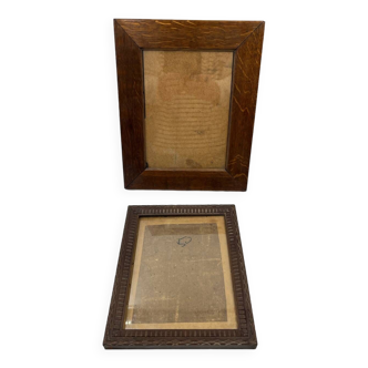Set of two wooden frames