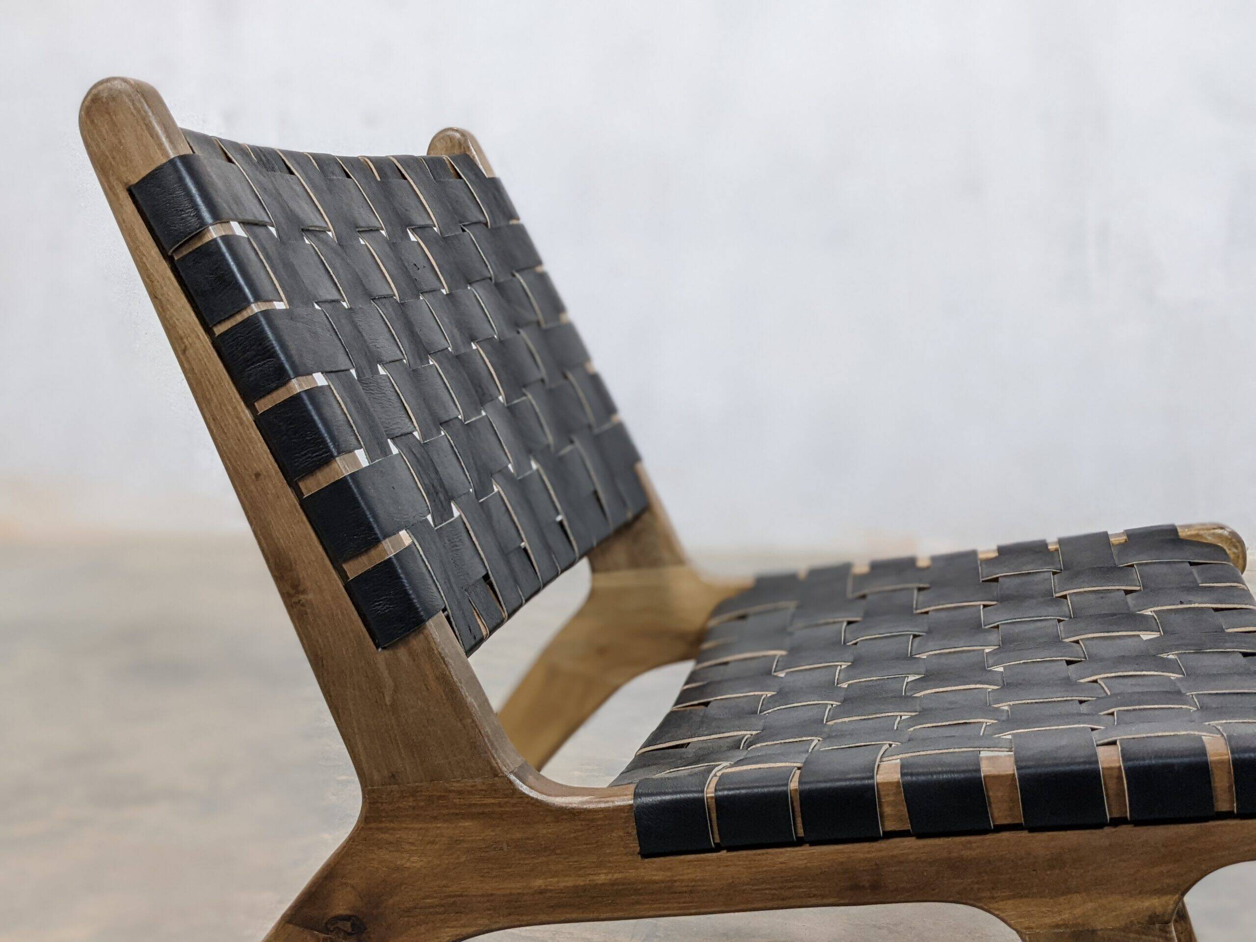 Handcrafted Moroccan leather armchair