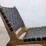 Handcrafted Moroccan leather armchair