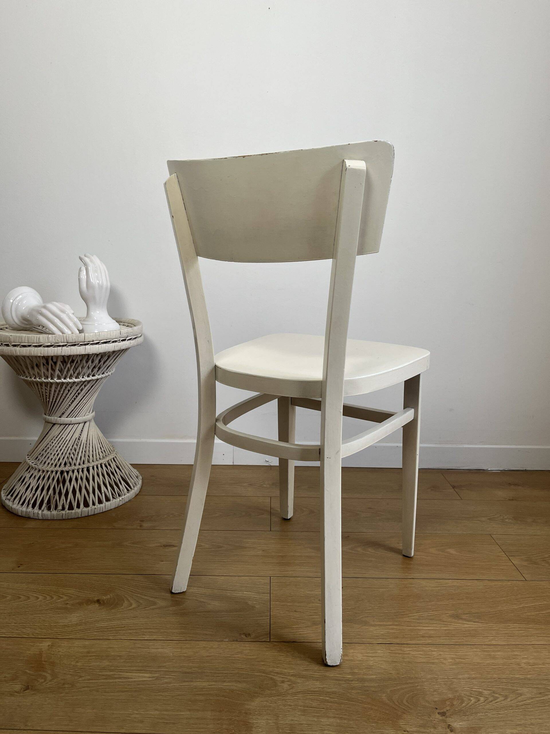White vintage bistro chair