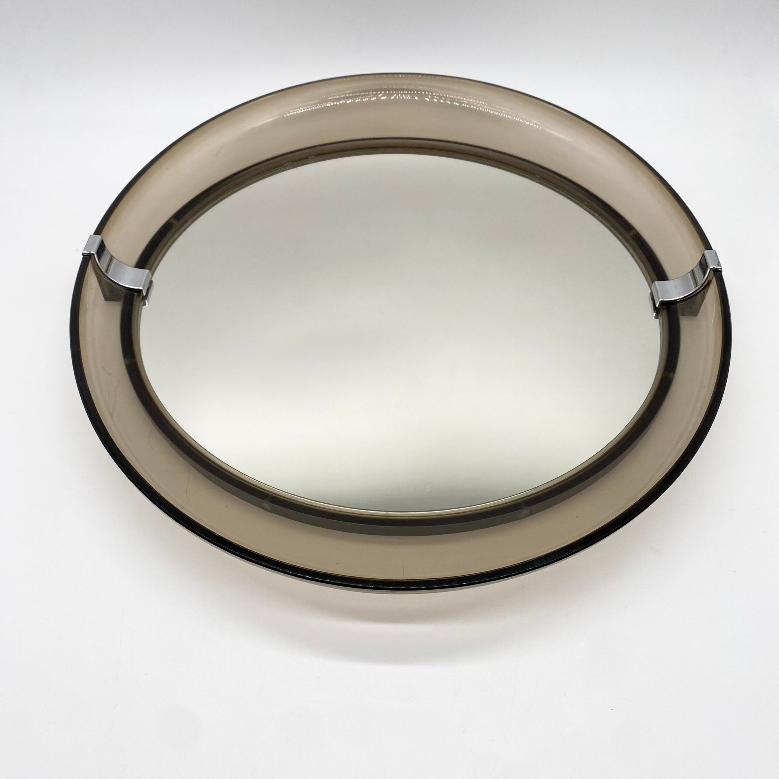 "Space Age" mirror in smoked plexiglass – 1970s
