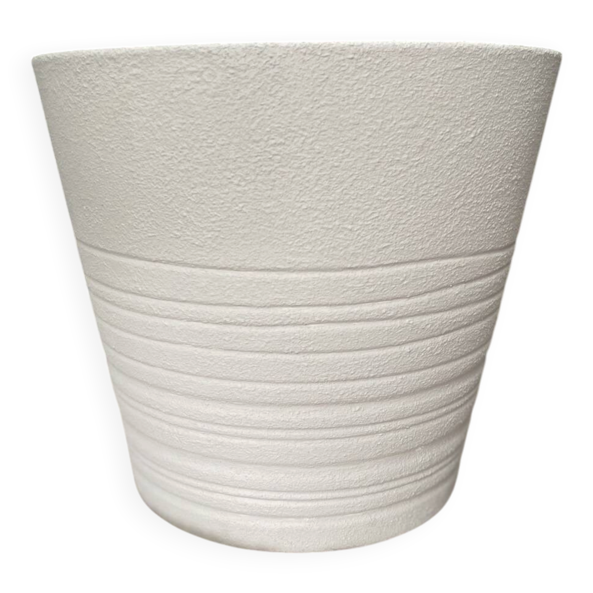 Textured beige cache-pot