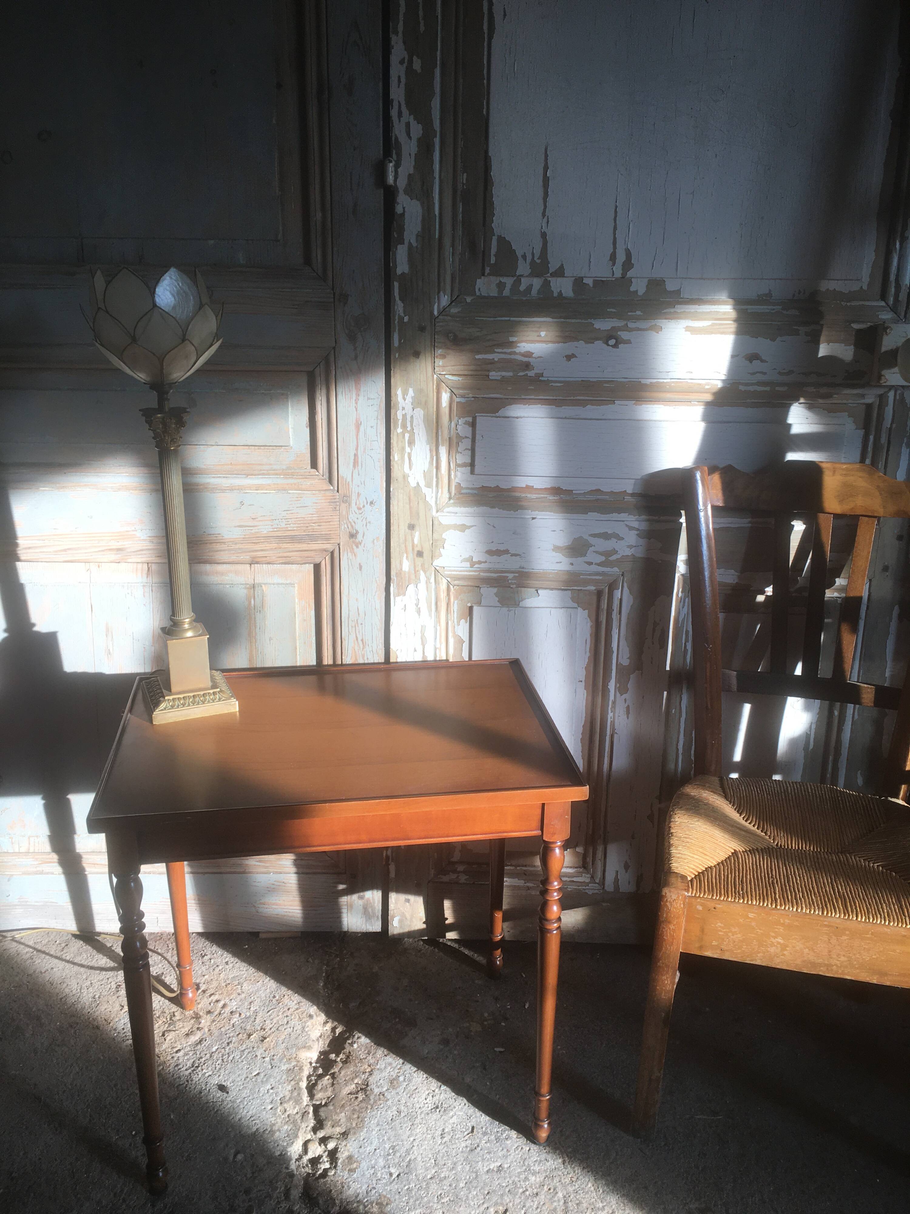 Cherry wood side table from the 60s/70s.