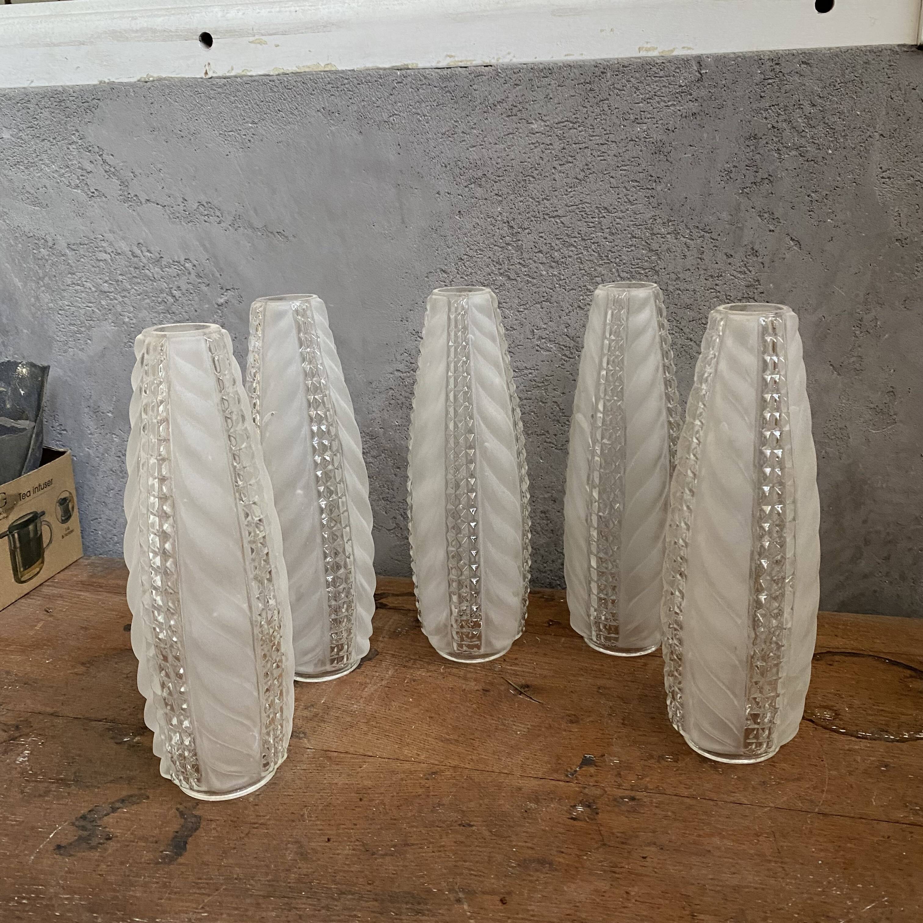 5 glass tulips long 20 cm for chandelier lamp