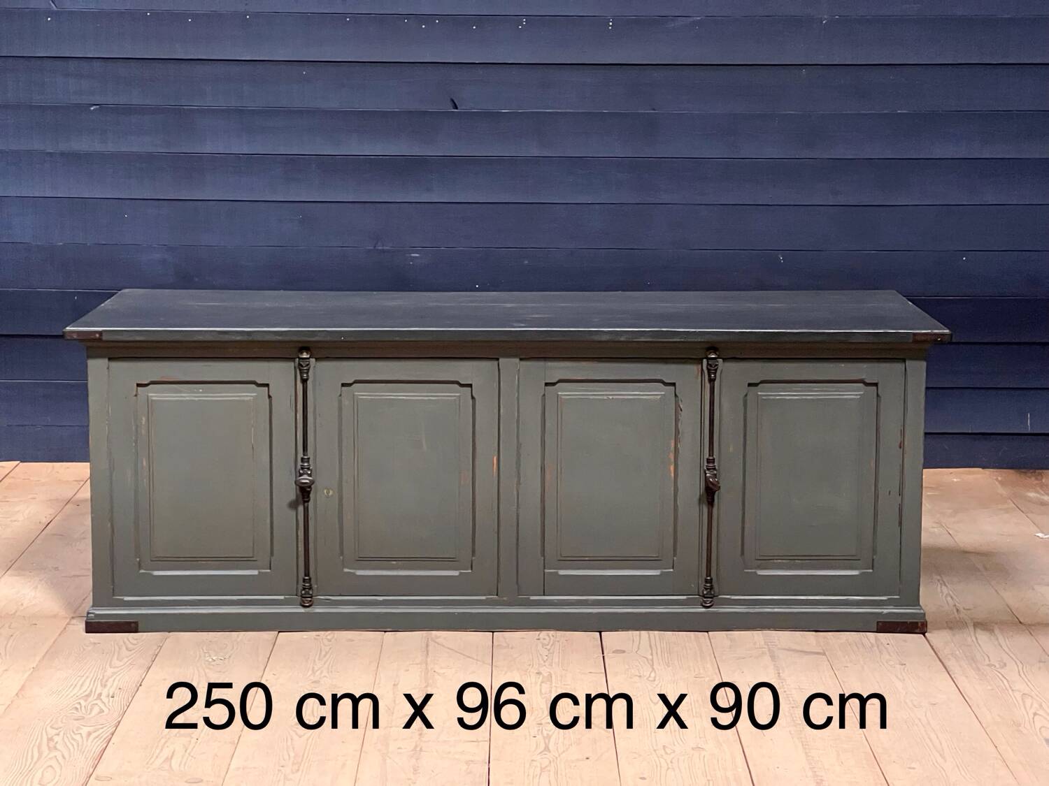 Antique painted wooden counter