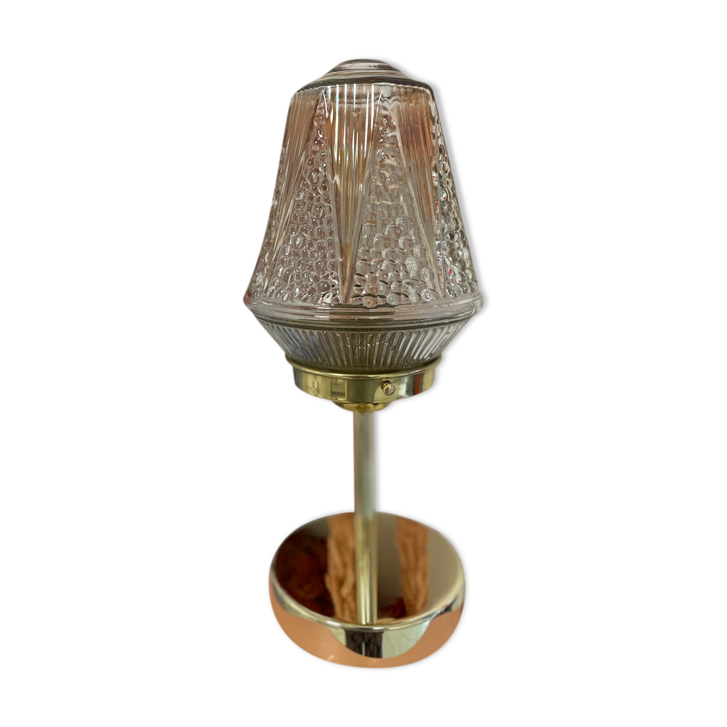Vintage table lamp - art deco conical globe