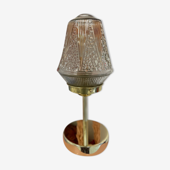 Vintage table lamp - art deco conical globe