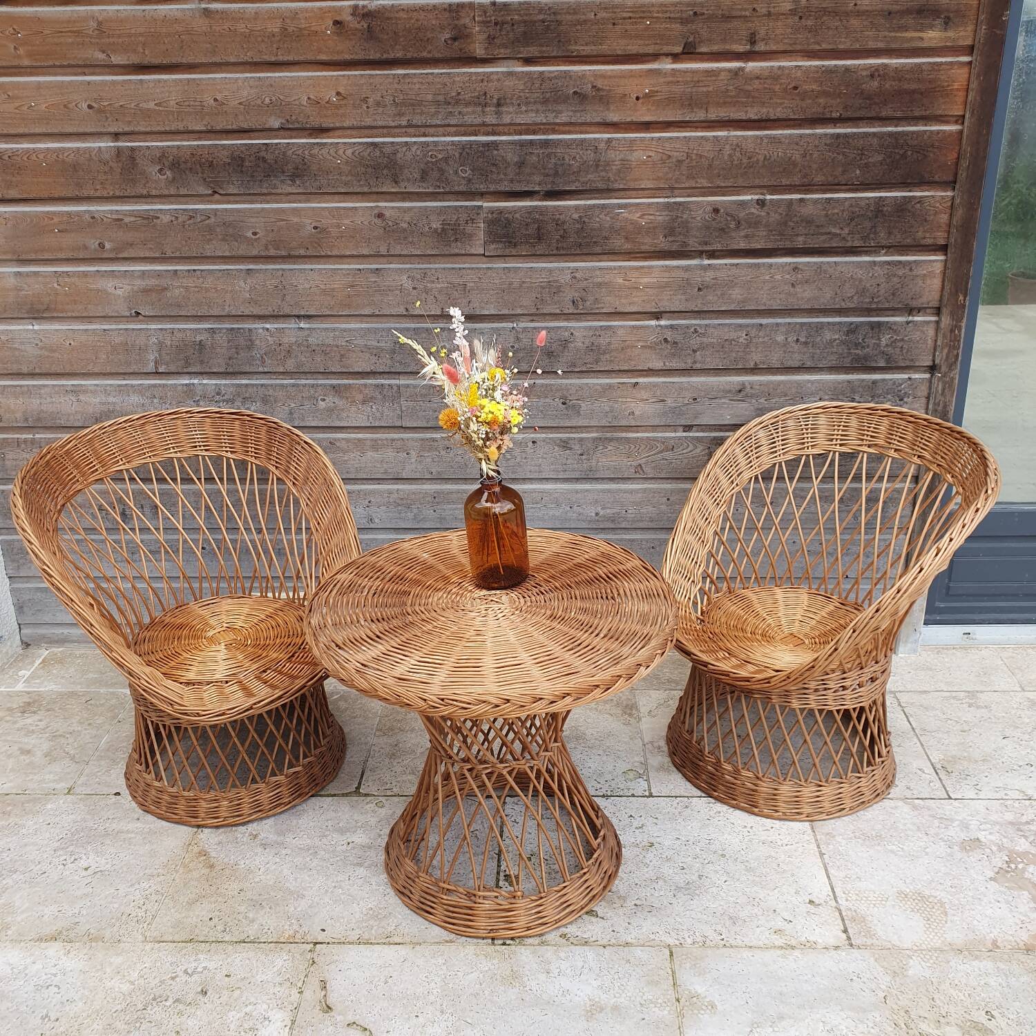 Salon de jardin en rotin