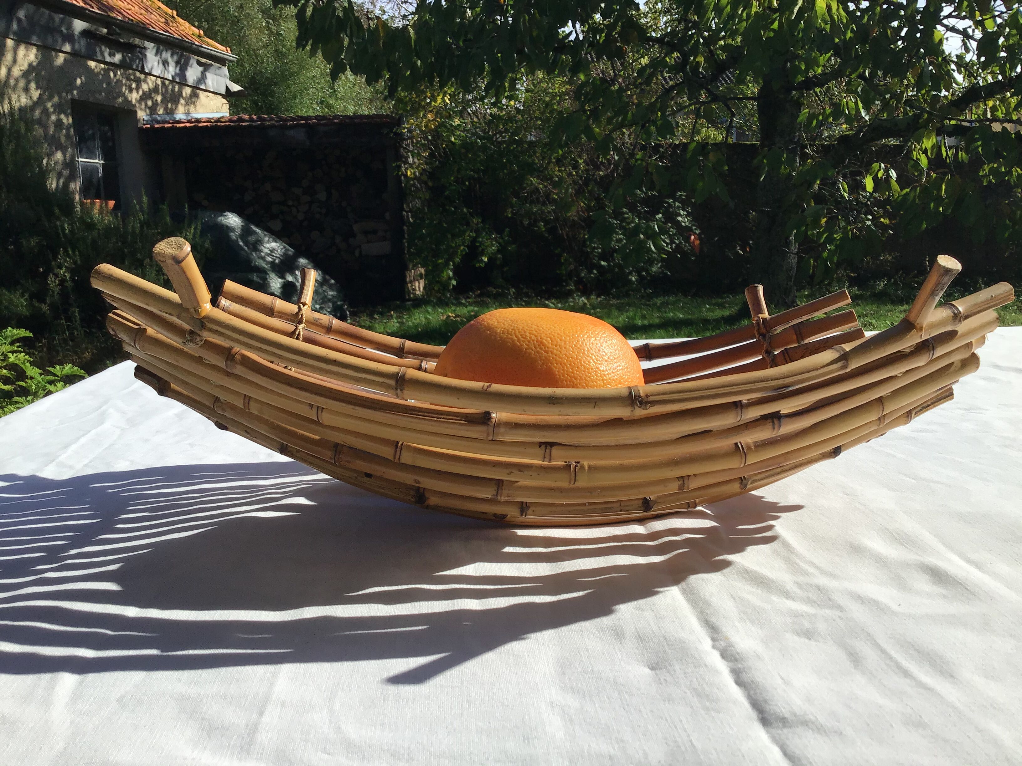 Natural bamboo basket 41cmx29cm