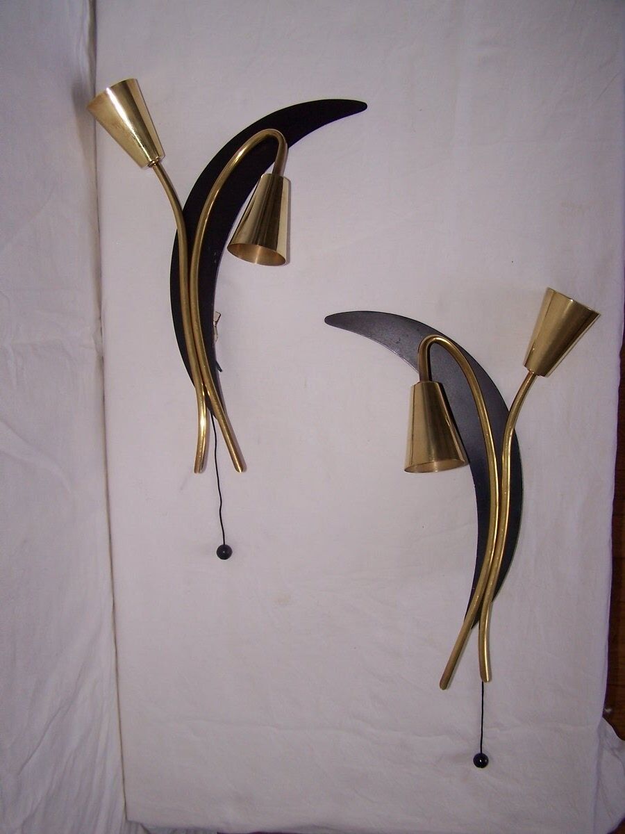 Half moon wall lamp from the 50s