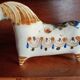 Ken edwards pottery - stylized horse decorated with butterfly flowers bird