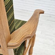 1970s, Danish design, oak wood armchair in furniture wool, original condition.