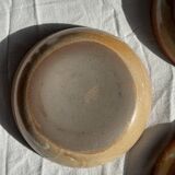 11 assiettes creuses artisanales vintage en grès mat