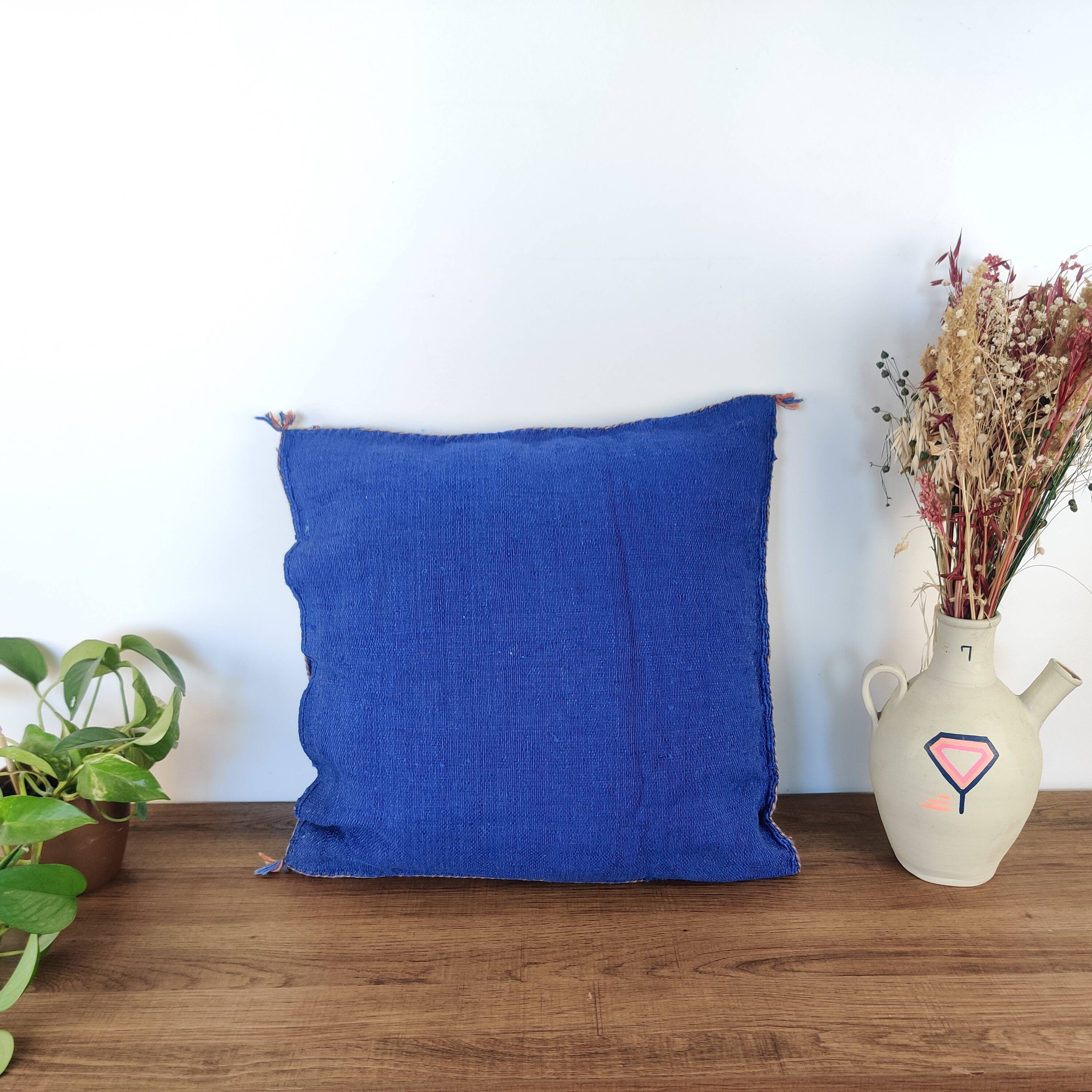 Bohemian blue Berber cushion Sabra