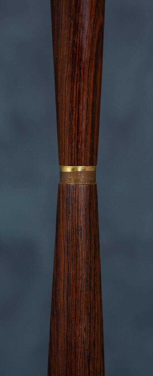 Mid-Century Floor Lamp in Rosewood and Brass, Denmark, 1960s