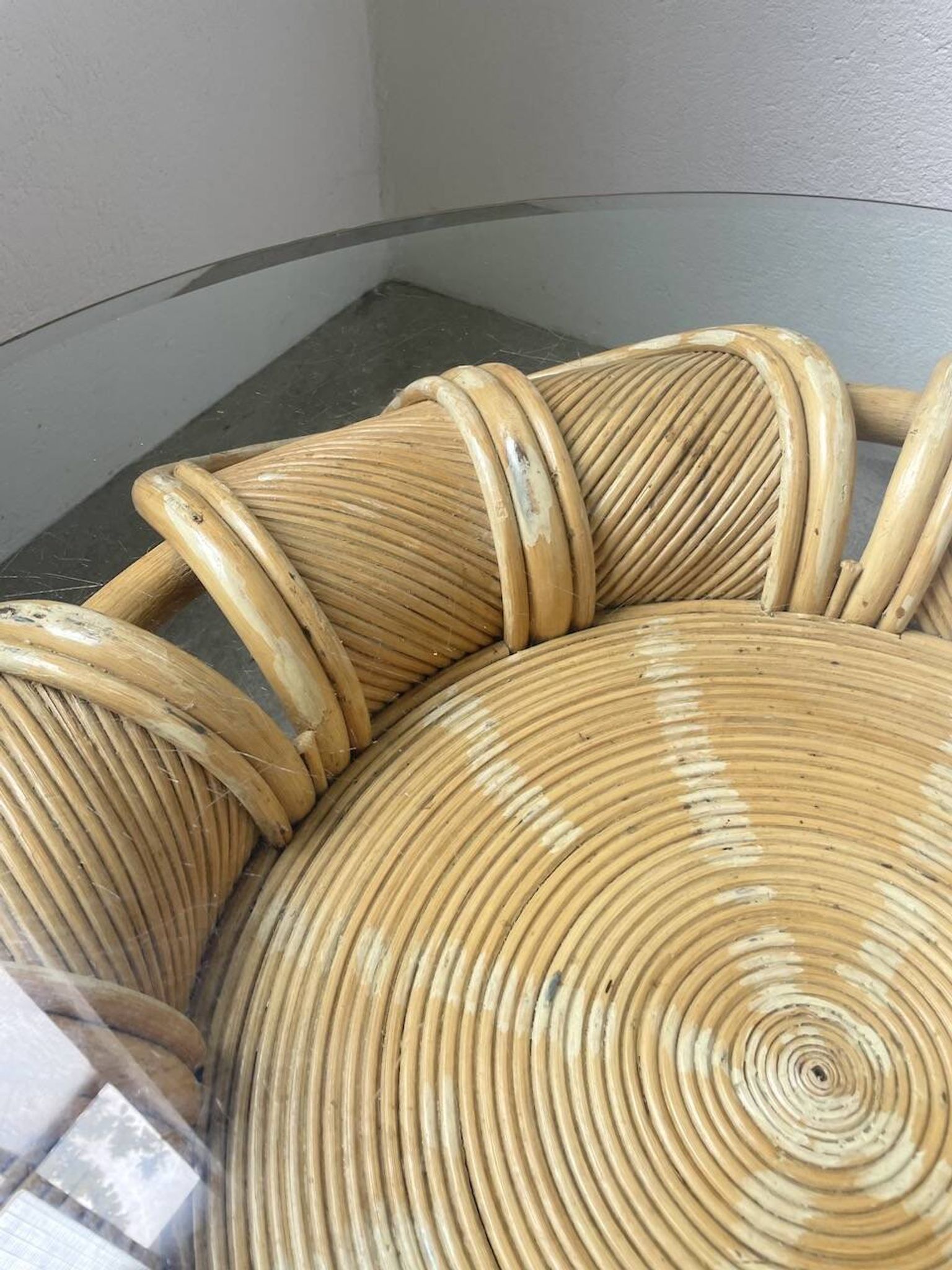 Vivai del sud “flower” rattan coffee table