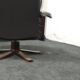 Vintage leather reclining swivel chair with foot stool