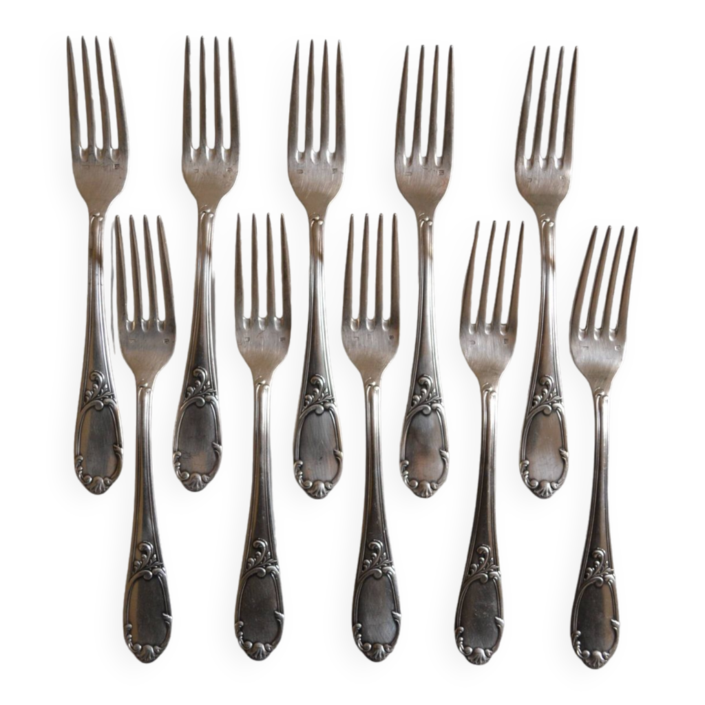 10 Frionnet François silver-plated table forks