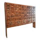 Antique pine drawer cabinet with 50 drawers, apothecary or hardware, 19th century