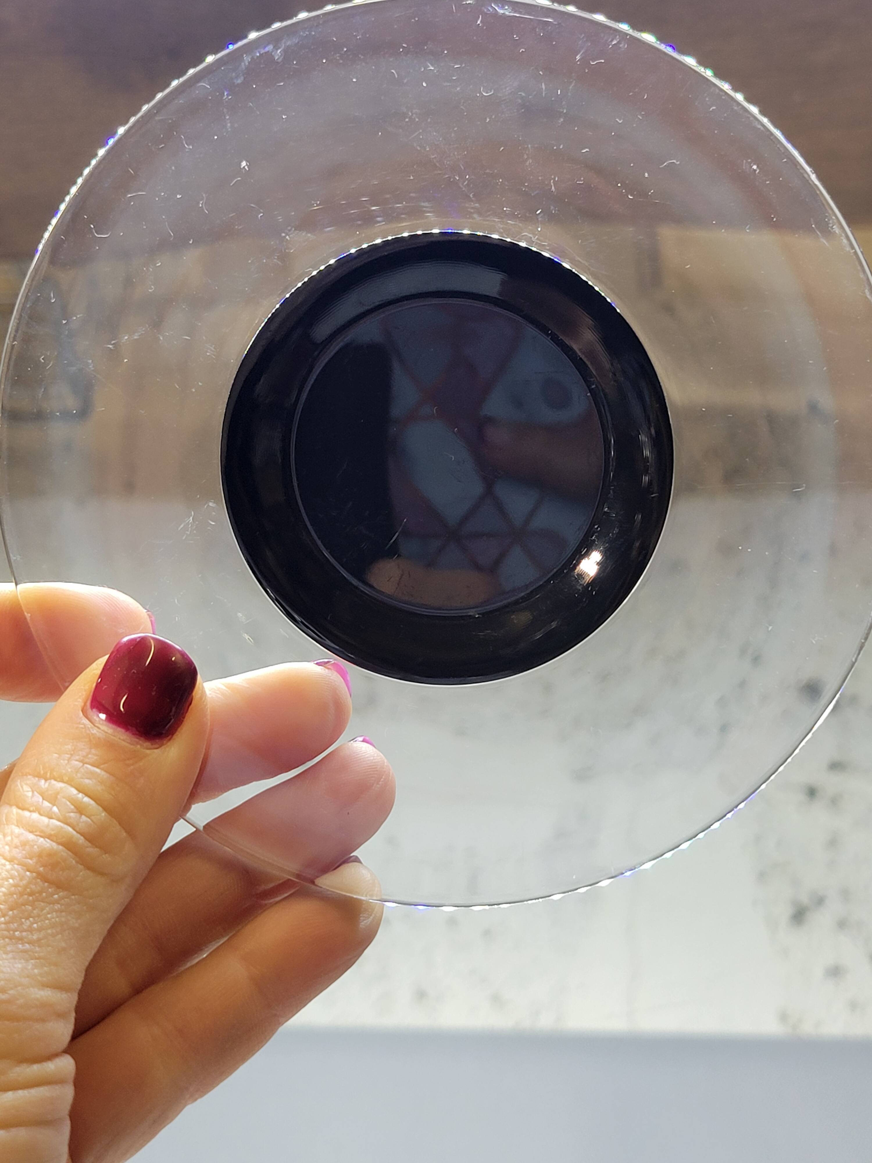 Guzzini Coffee Set 6 Porcelain Espresso Cups and 6 Plexiglas Saucers