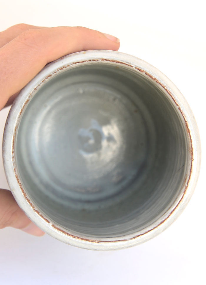 Ceramic pot and cherries by Michel Barbier, Vallauris