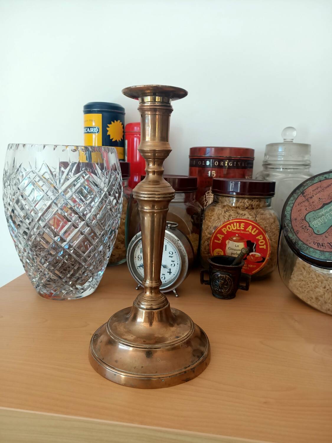 19th century copper candlestick