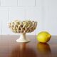 Christophe Pichon Uzes ceramic bowl, Pichon fruit bowl in a woven flower pattern