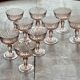 Lot de 9 coupes  à champagne vintage en rosaline