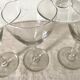 Wine glasses carved floral decoration