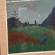 Original Swedish Gouache – "Landscape" by Willy Lindeberg – Signed – Vintage and Framed – 54.5 × 41.5 cm (21.5" × 16.3")