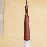 Scandinavian suspension opaline and teak by Uno and 'Sten Kristiansson' for Luxus editions
