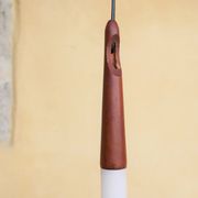 Scandinavian suspension opaline and teak by Uno and 'Sten Kristiansson' for Luxus editions