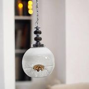 Vintage glass globe lamp / pendant lamp by Carlo Nason for Mazzega