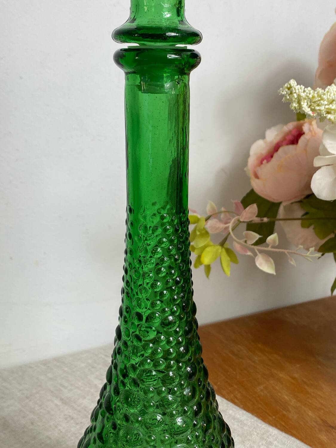 Vintage Empoli glass carafe from Italy