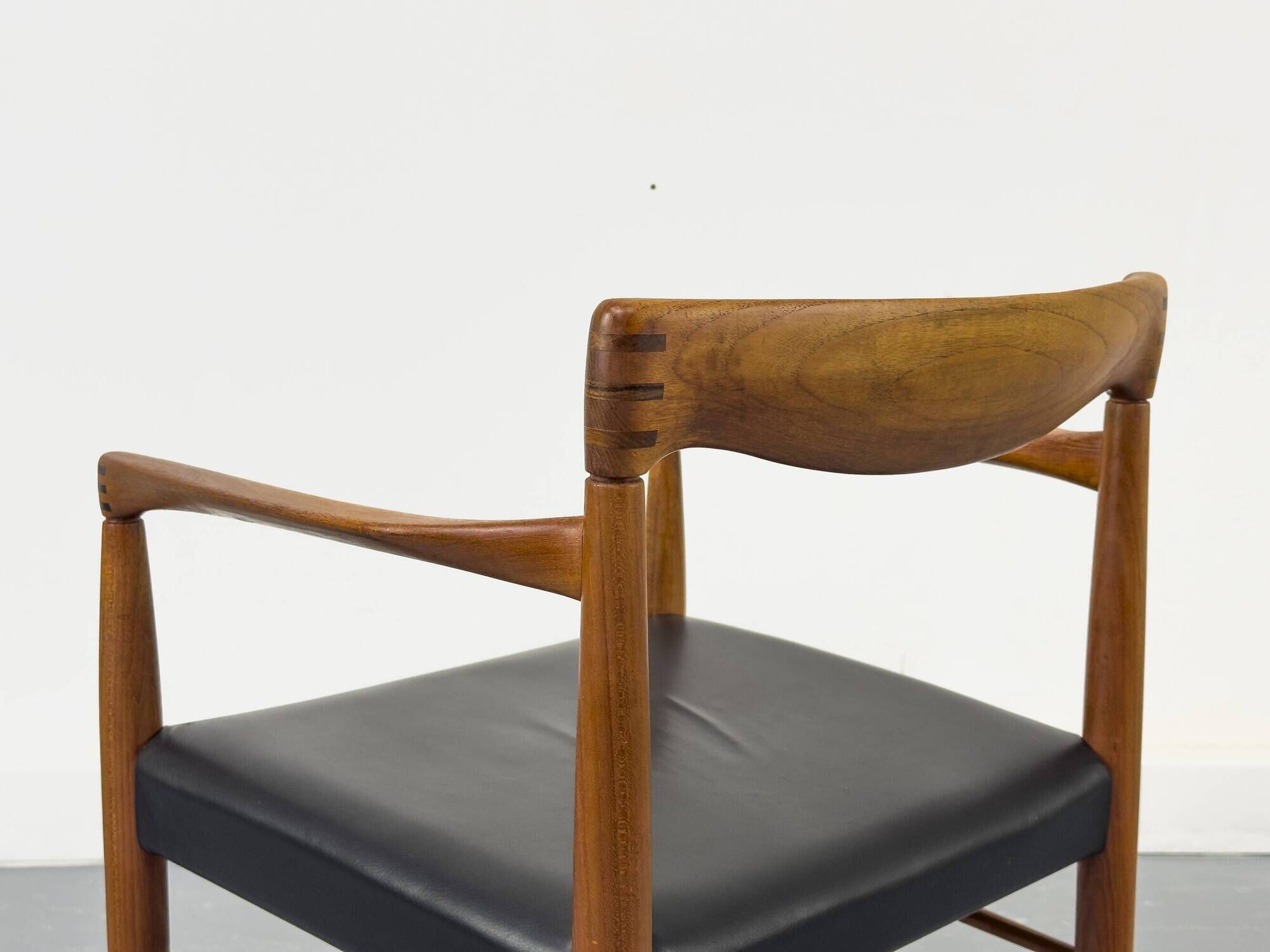 Teak and Leather Armchair by H. W. Klein for Bramin, 1960s
