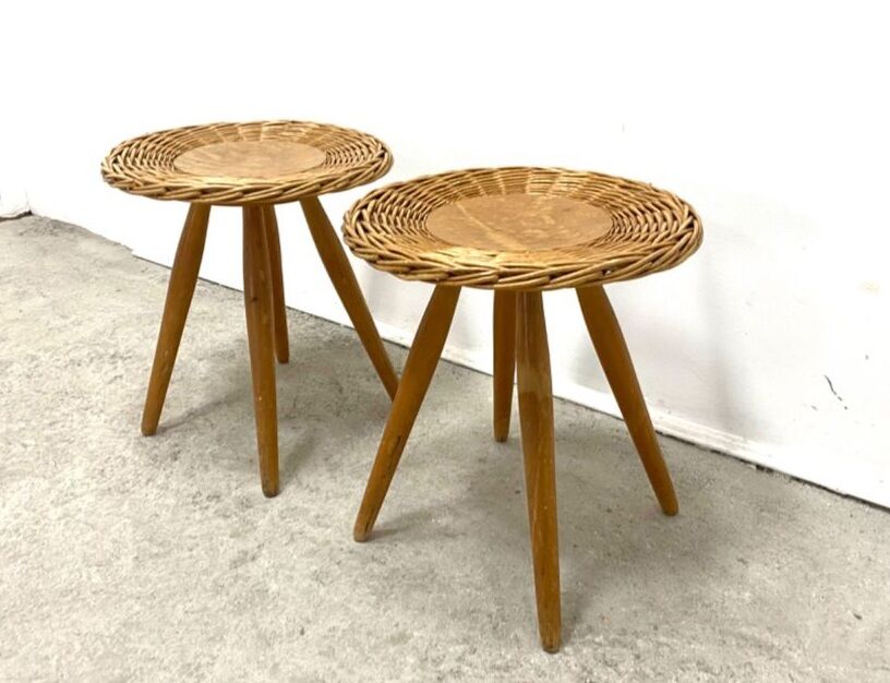 Paire de tabourets design Jan Kalus par úluv, vintage tchèque 1960s